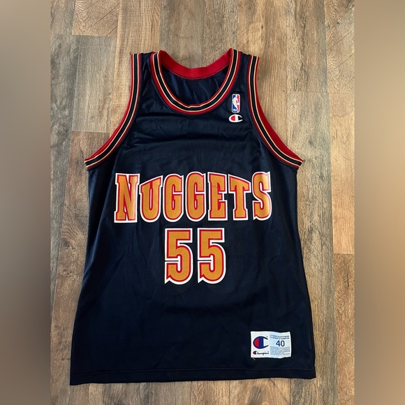 Vintage Champion Dikembe Mutombo Denver Nuggets Jersey size 40 - Picture 1 of 6